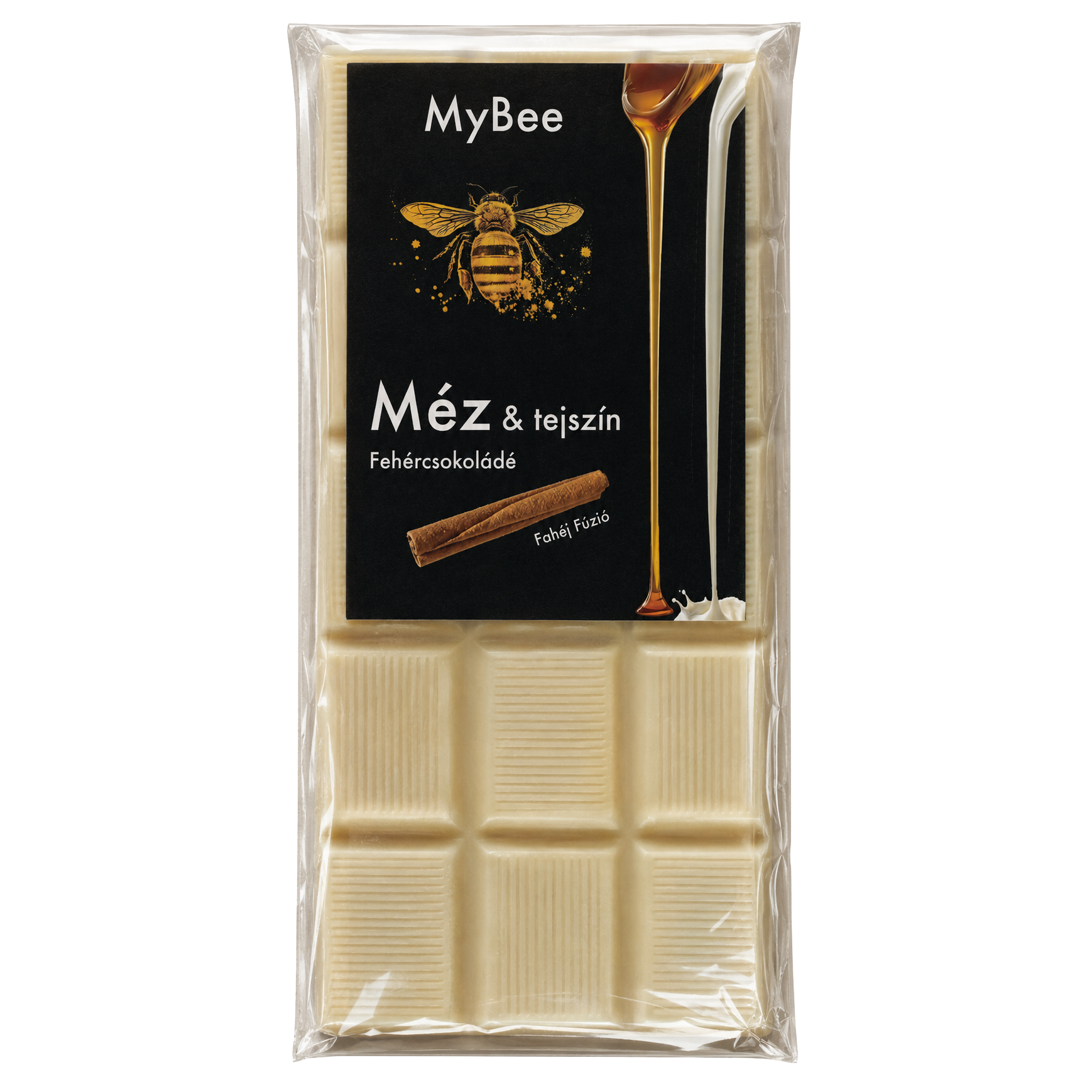 Méztejszínnel töltött Fehércsokoládé, Fahéjas, 80g